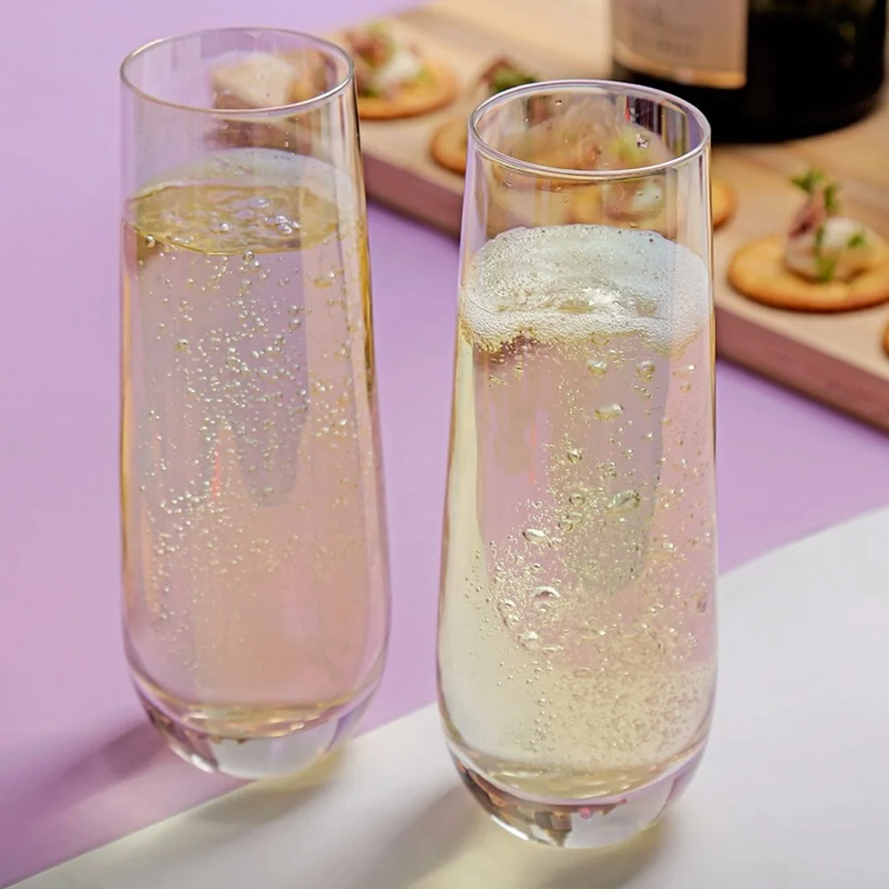 NIB Eparé Iridescent Champagne Flutes (Set of 4) - Picture 5 of 14